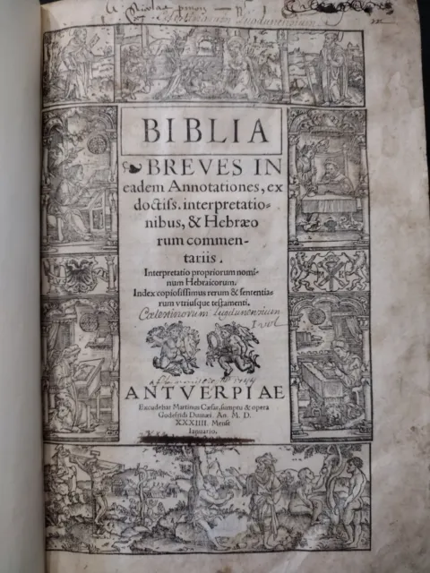 Bibbia Biblia Bible 1534 Anversa Martin Caesar De Keyser Lempereur Bibel