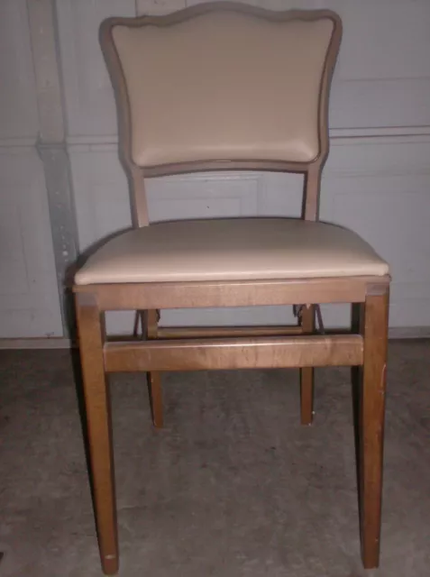 Vintage Mid-Century Stakmore Wooden Folding Chair