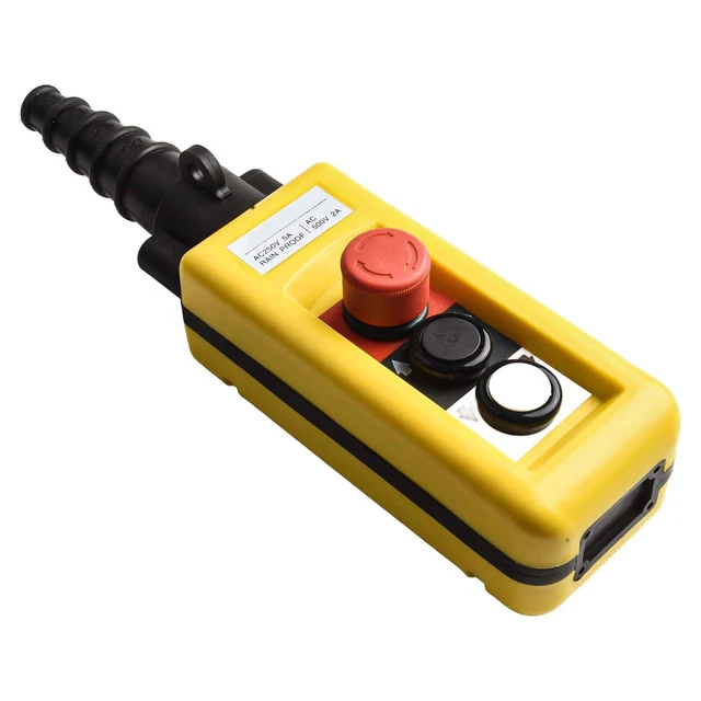Interrupteur De Commande De Grue B Baosity COP-2B - Bouton-Poussoir Marche/Arrêt Pour Palan Et Équipements De Levage