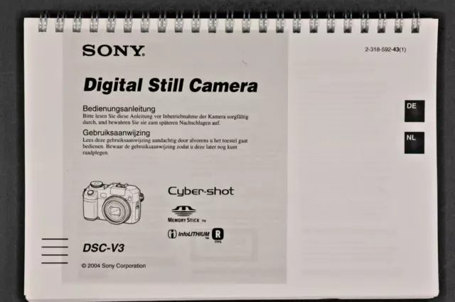 Sony DSC-V3 Bedienungsanleitung  (D) 2004