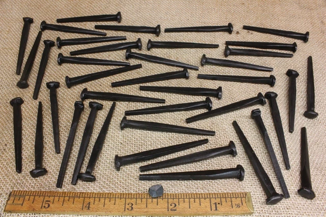 2 1/2" Rose head 40 nails antique square wrought iron Spikes Decorative 2.5"