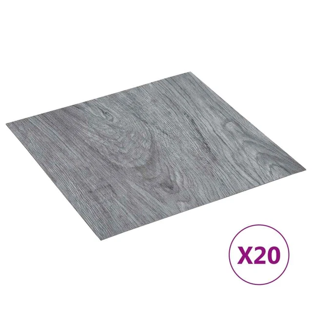 Listoni Pavimenti Adesivi 20 pz in PVC 1,86 m? Grigio Chiaro