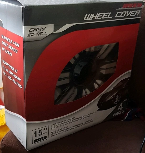 4 x 15" Wheel Covers Hub Caps 15 Inch Wheel Trims ABS Plastic Trim set of 4 SALE 3