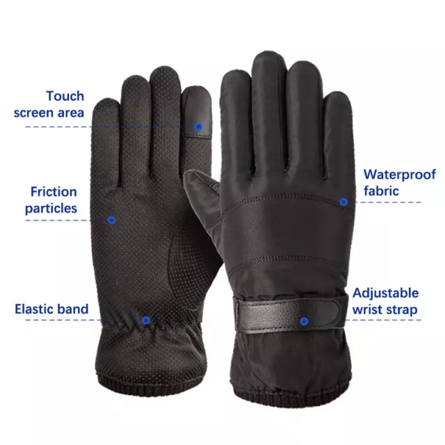 Men Waterproof Winter Cycling Gloves Windproof Outdoor Sport Ski Warm Gloves