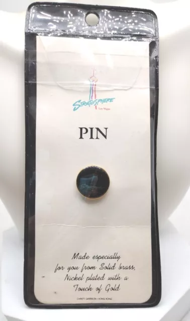 Stratosphere Las Vegas Solid Brass Nickel Plated Touch Of Gold Brooch Pin Gift