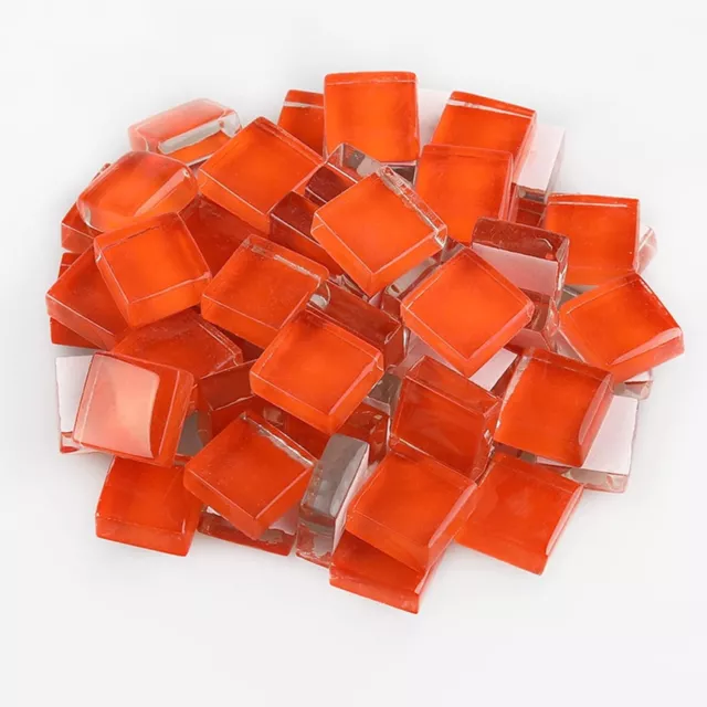 150pc 1cm X 1cm Orange Color Mosaic Tiles Mixed Round For Crafts Glass Supplies