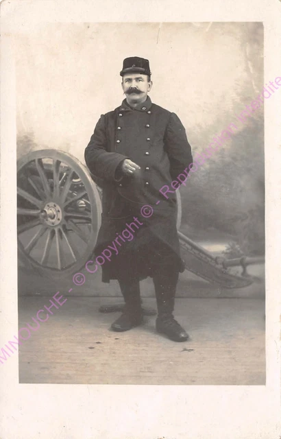 RPPC MILITARY PHOTO CARD Soldier 6th Regiment Souvenir Campaign 1914 to 1915