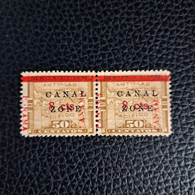 US Stamps Collection Canal Zone Scott#19d PANAMA Missing "A" Block of 2