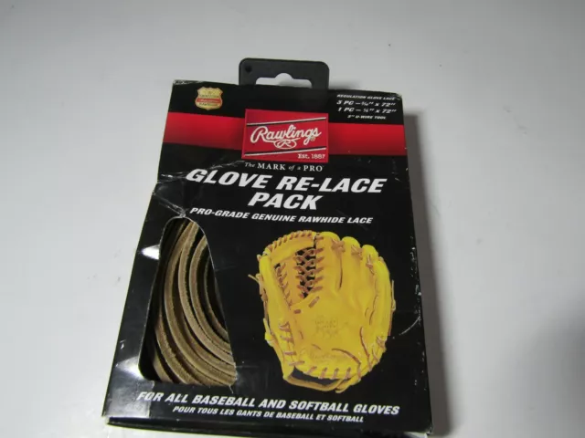 Rawlings Glove Re-Lace Pack, Pro-Grade Kit for Baseball & Softball LACEPK Tan