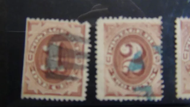 Stampsweis US EARLY Postage Dues from ancient 1879 album 5 stamps 2