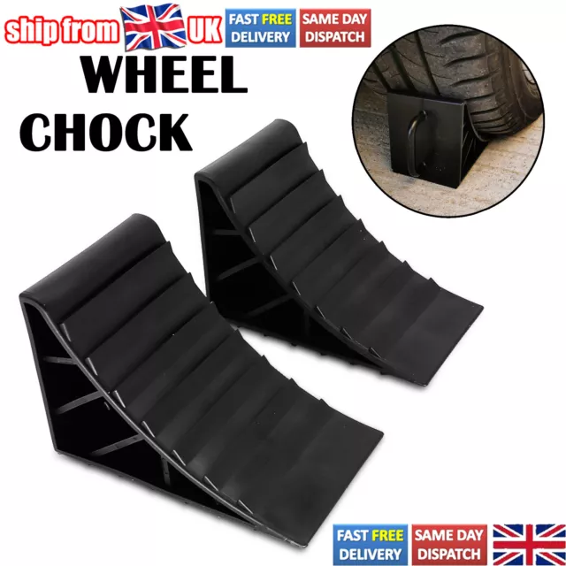 CARAVAN TRUCK VAN CAR TRAILER MOTORHOME WHEEL CHOCKS BLOCKS HEAVY DUTY set of 2