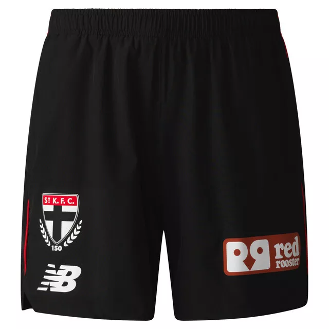 St Kilda Saints AFL NEW BALANCE Mens Travel Shorts | Black by Sporting House