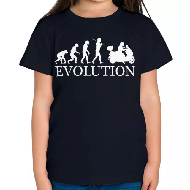 Scooter Evolution Of Man Kids T-Shirt Tee Top Gift Stunt