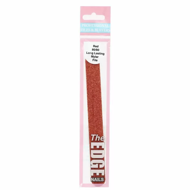 The Edge Nails Long Lasting Red Mylar File 80/80