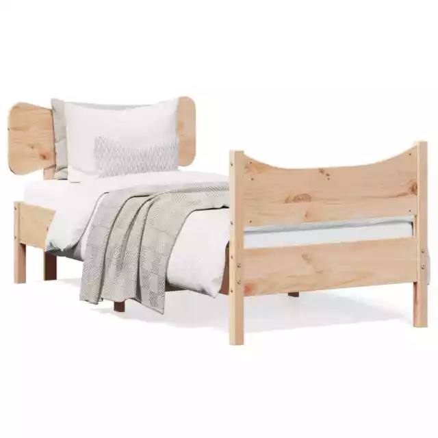 Estructura de cama con cabecero madera maciza pino 100x200 cm vidaXL