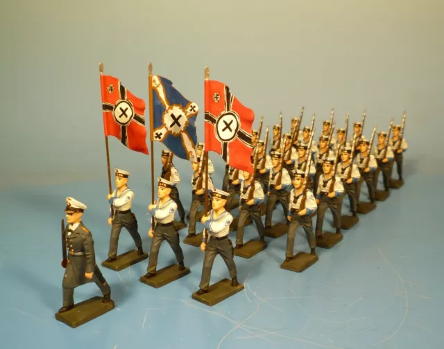 Lineol / Elastolin - Wehrmacht Kriegsmarine Parade - 7 cm Serie = 1:24
