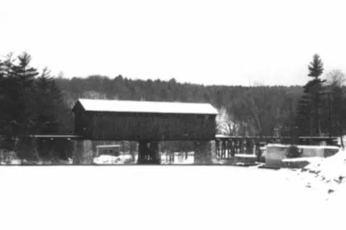 Boston & Maine RR covered bridge Bennington NH  1964