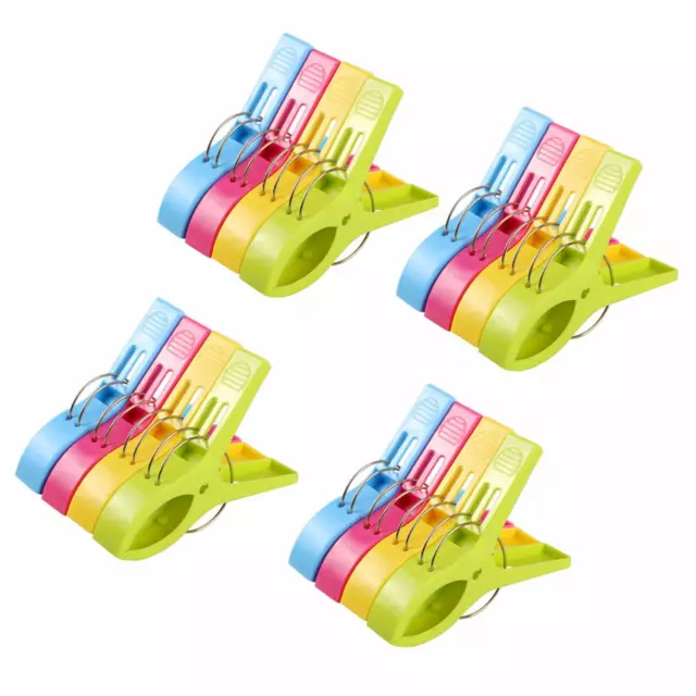 URAQT 16 Pezzi Mollette in Plastica Grandi in Colori Brillanti, Clip di (I4R)