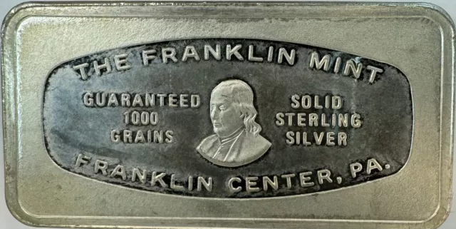 Franklin Center 1974 ¡plata esterlina 0,925! ¡HERMOSA PIEZA! 1000 granos sin precio base #40611