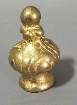 New Old Stock Solid Ornate Brass Fancy Knob Lamp Finial 1.5'' High #JB4