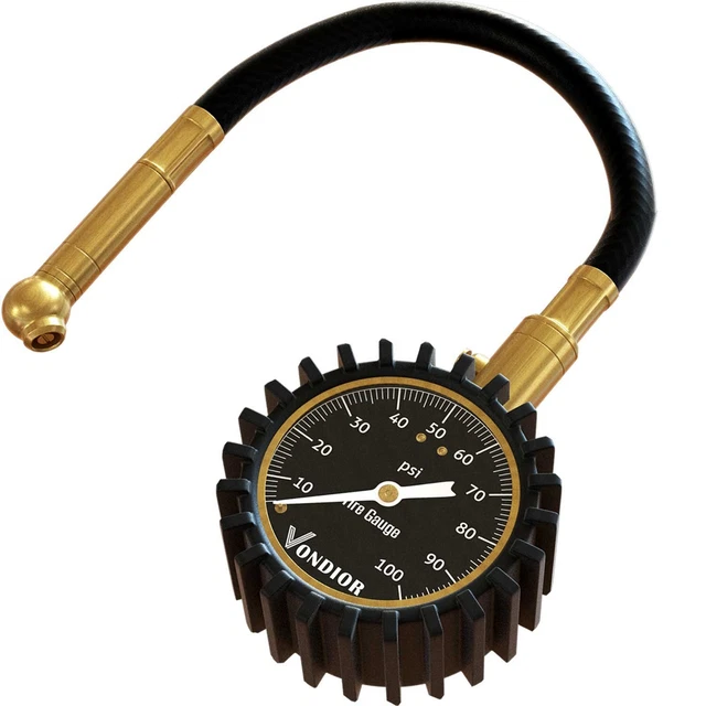 Vondior Tire Pressure Gauge (0-100 PSI) Heavy Duty Air Pressure Gauge, ANSI Cert