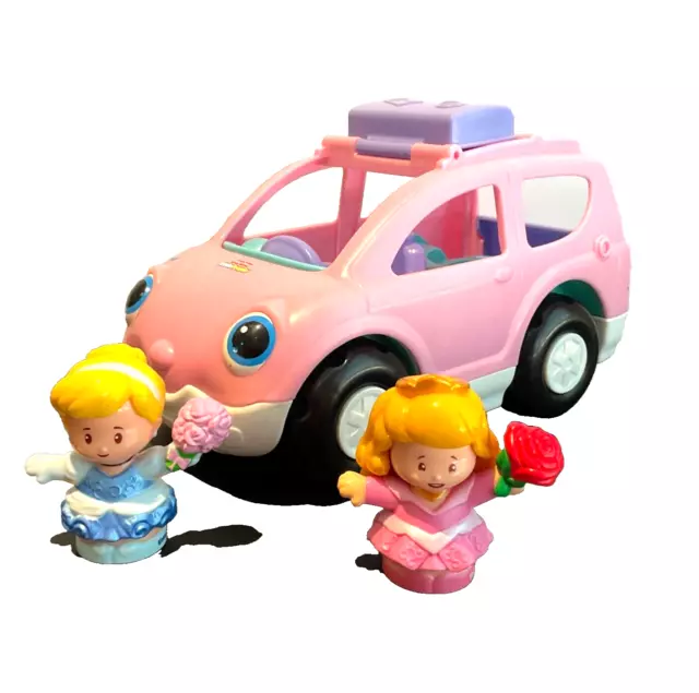 Fisher Price 2009 Little People Pink Car Sound Works incl 2 characters.  Mattel