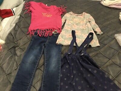 Age 5-6 girls mix bundle 4 items jeans skirt dress top