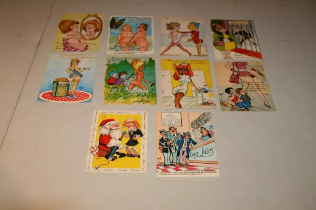 Lot Anciennes Cartes Postal Humoristique.