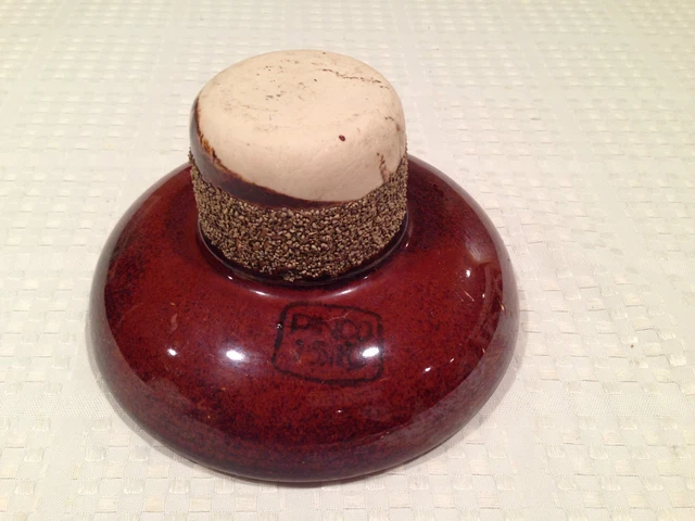 VINTAGE Large PINCO BROWN CERAMIC PORCELAIN INSULATOR