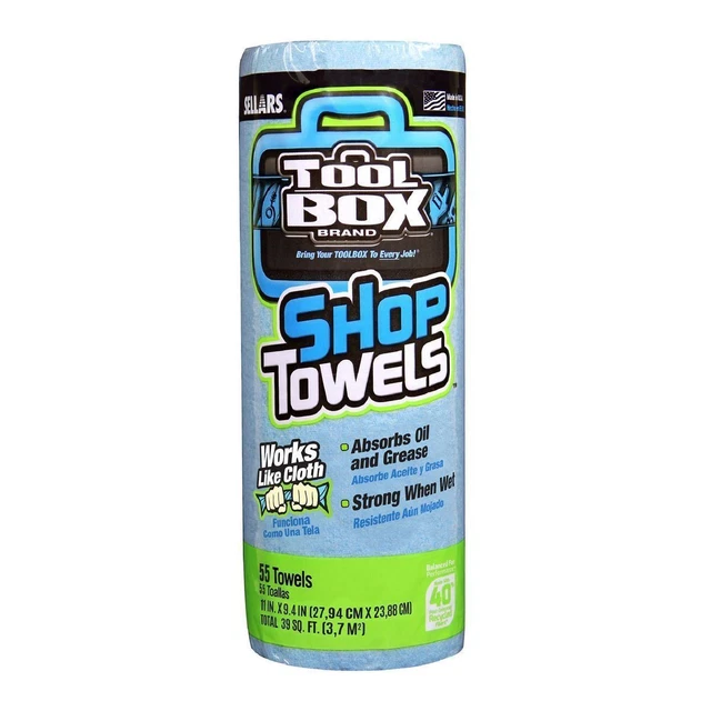 TOOLBOX Disposable Blue Shop Towels 64395