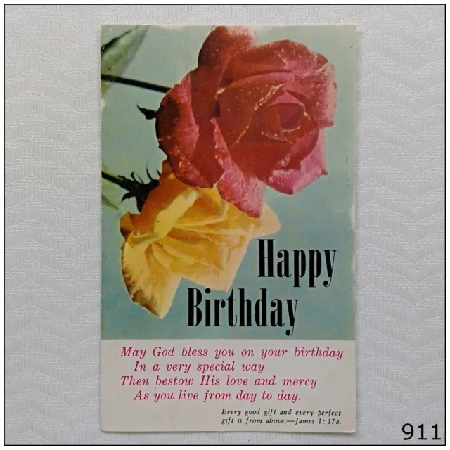 Happy Birthday Every good gift... James 1:17a Postcard (P911)