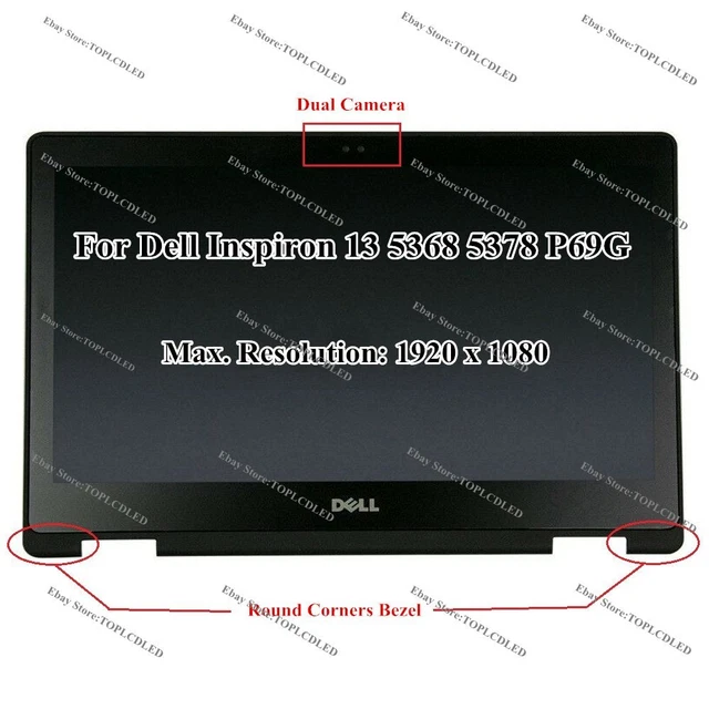 Ecran Tactile LCD 13.3" FHD Pour Dell Inspiron 13 5000 5379 - Occasion