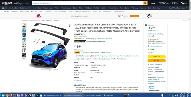 正規店 キャリア シボレー郊外MK8 1992-1999ブラック用アルミルーフラッククロスバーセット Aluminium Roof Rack  Cross Bar Set for Chevrolet Suburban MK8 1992-1999 Black 