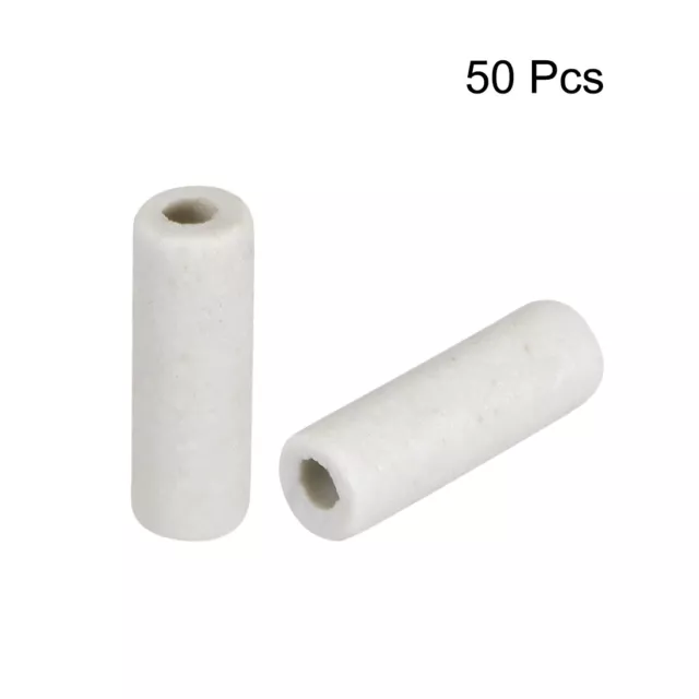 Tubo aislante de porcelana de un solo orificio tubo aislante de diapositiva de diapositiva de 1 mm 50 piezas 3