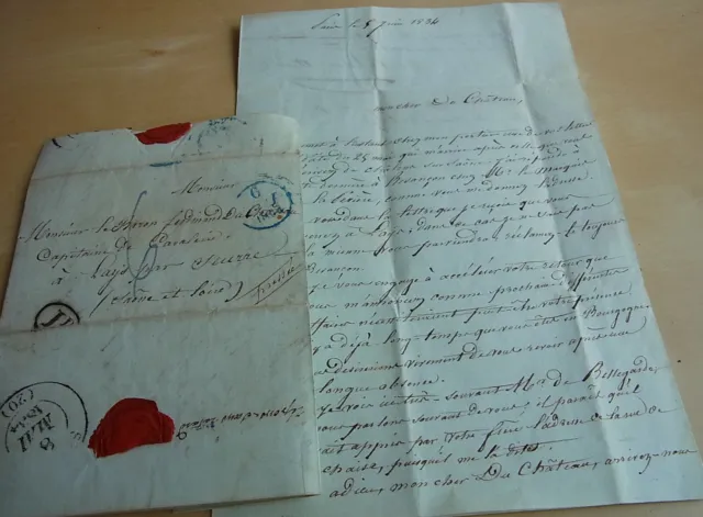 Letters Paris 1834, Henriette Comtesse De Lamarthonie, Born Raymond Lalande