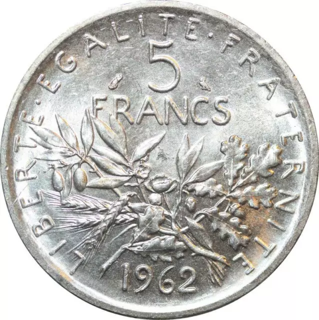 R2995 France 5 Francs Semeuse Roty 1962 Sortie Rouleau Argent FDC > Make Offer