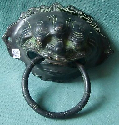 Door tribal face brass knocker handmade knob home decorative metal statue india