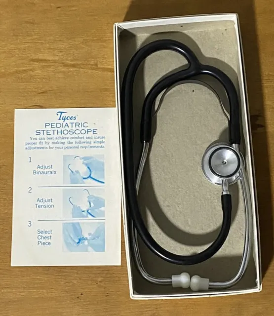 Stethoscope Double Head Pediatric Made in USA Never Used-Genuine Tycos