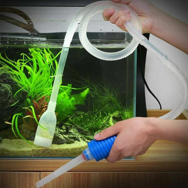 Fish Tank Filter Aquarium Gravel Cleaner Manual Pump Hose Siphon Water Changer