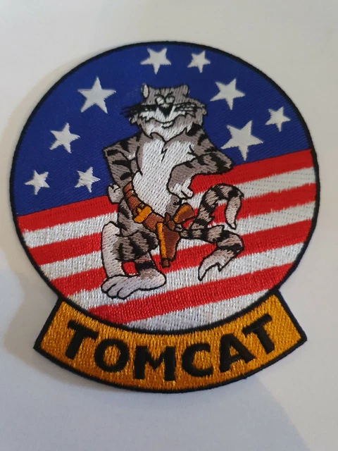 Patch Thermocollant Brodé Pète Mitchell Maverick Top Gun L8,5 Cm H 5cm Bleu