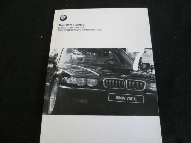 1999 BMW 7 Series US Prestige Brochure '99 740i Sport iL 750iL E38 Sales Catalog