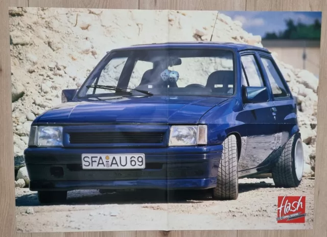 Opel Flash Scene Poster DIN A2  Corsa  A