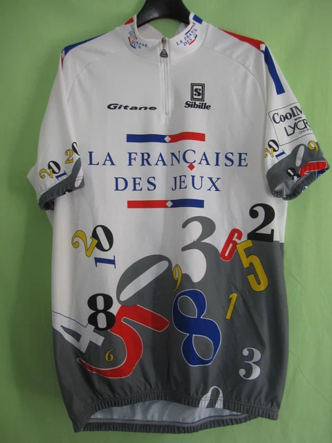 MAILLOT VÉLO VINTAGE Française des jeux Gitane Shimano EUR 50,00 - FR