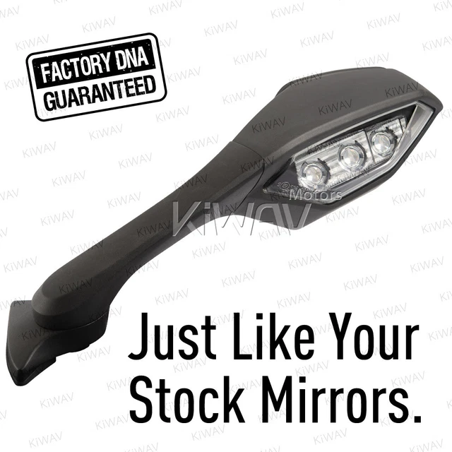 KiWAV OEM spec remplace LED rétroviseur noir pour Yamaha YZF-R1 2015 x1 GAUCHE
