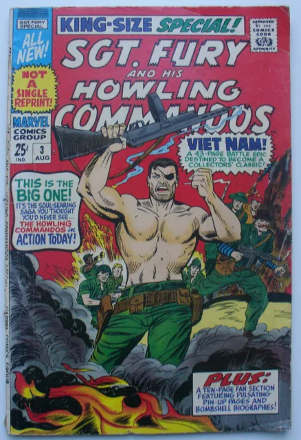 Viet Nam 1967 King Size Special Sgt. Fury And His Howling Commandos - VG