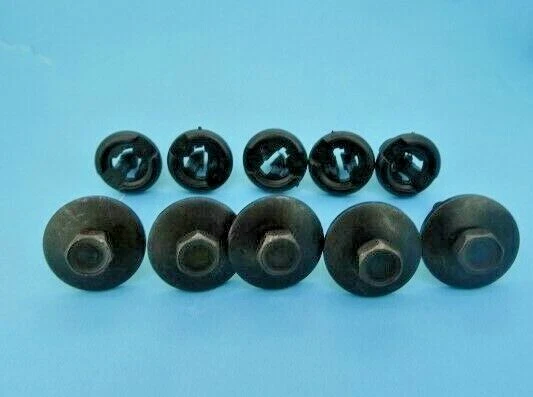 Universal Plastic Undertray Engine Guard Clips – Fit Audi & Alfa Romeo, 2-Yr Warranty, Black Trim Fasteners