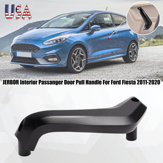 JERBOR Right Side Inner Door Pull Handle For 2011-2020 Ford Fiesta – Manual Window Only – Black Plastic