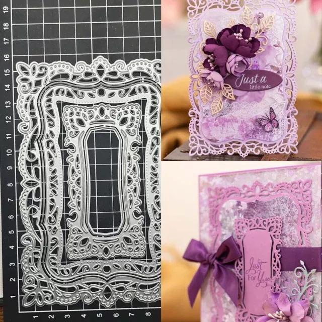 Metal Cutting Dies Lace Frame Scrapbook Paper Knife Mould Blade Punch Stencils