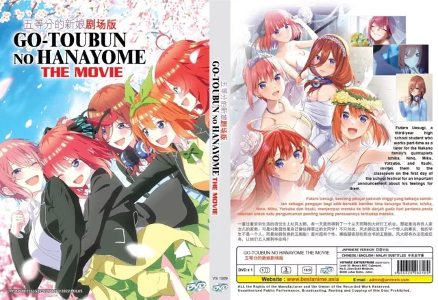 Anime DVD Gotoubun no Hanayome Season 1+2 +Movie (Ep 1-24 end) (English Dub)