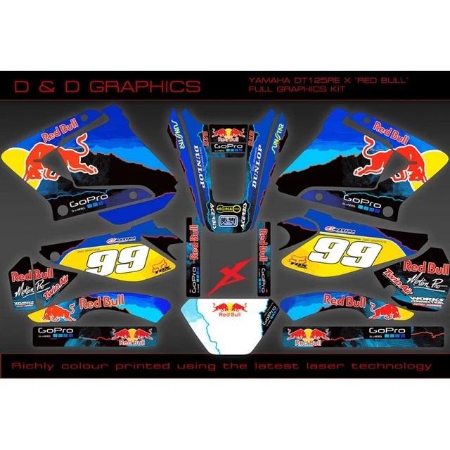 1975 75' yamaha DT125 enduro 10pc decals graphics stickers motorcycle DT